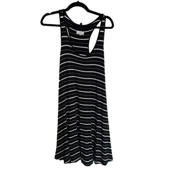 Lou & Grey Dresses & Skirts - Loft LOU & Grey Black and White Striped Casual Racerback Dress